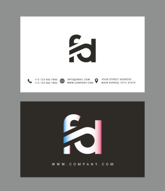 F ve D harfleri Logo