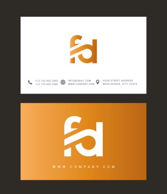 F ve D harfleri Logo