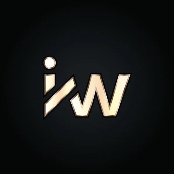Логотип I и W Letters — стоковый вектор