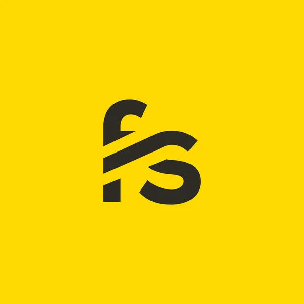 Logotipo de letras F y S — Vector de stock