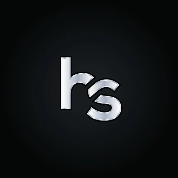 H und s Buchstaben Logo — Stockvektor