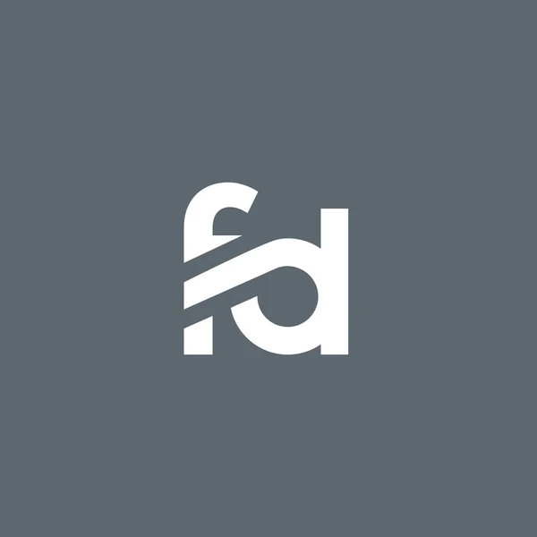 F and D Letters Logo — Stock Vector