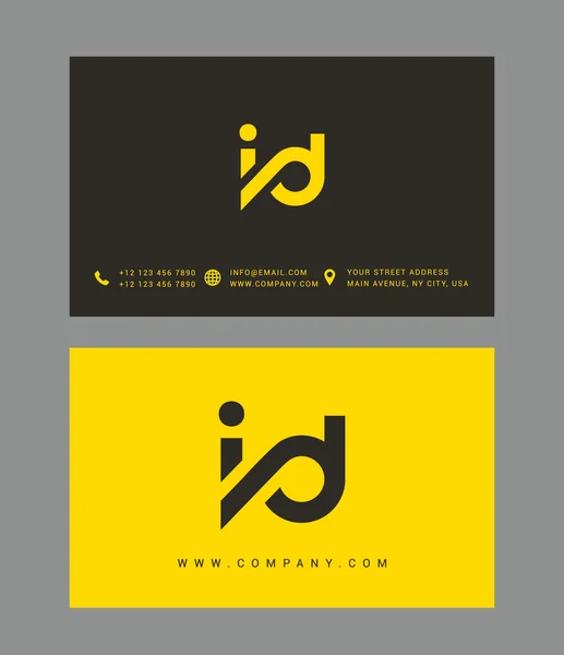 Логотип I и D Letters — стоковый вектор