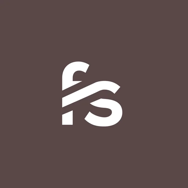 F and S Letters Logo — ストックベクタ