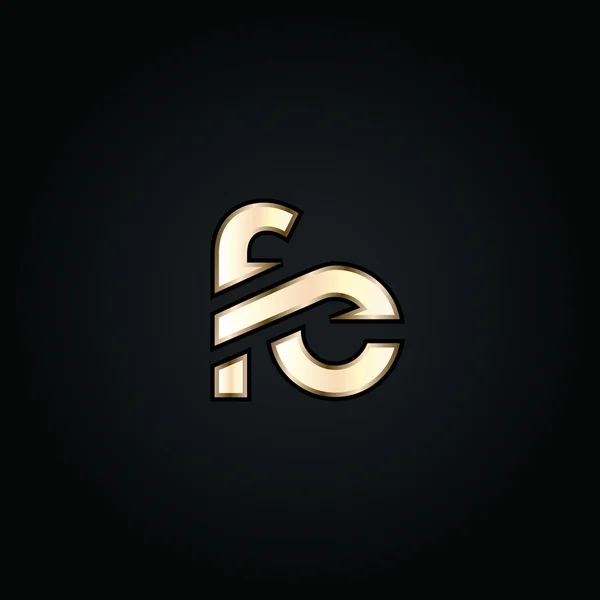 Logo lettere F ed E — Vettoriale Stock