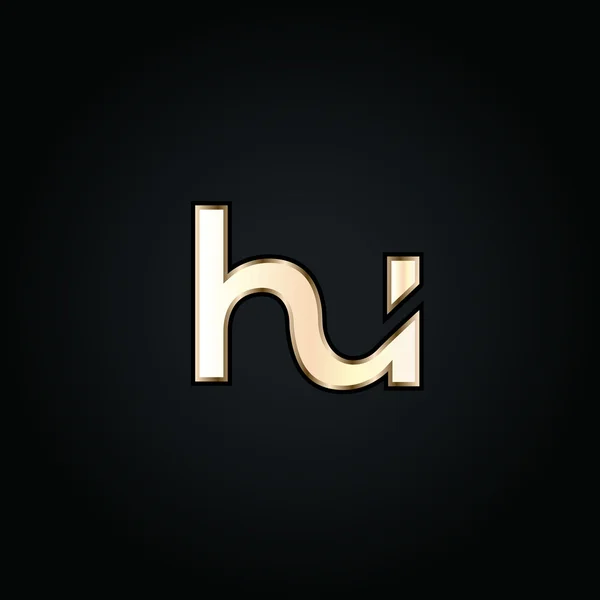 H og U Letters Logo – Stock-vektor