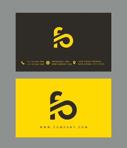 Logotipo de letras F e O — Vetor de Stock