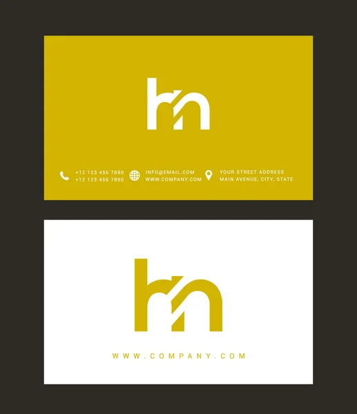 H ve N harfleri Logo — Stok Vektör