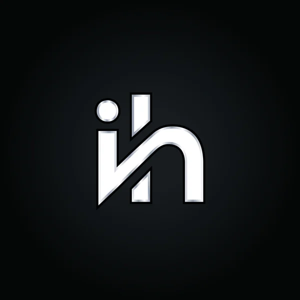 I and H Letters Logo — Stockový vektor