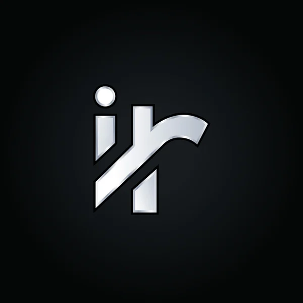 I and R Letters Logo — ストックベクタ