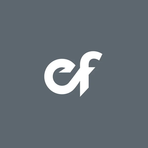 E ve F Harfleri Logosu — Stok Vektör