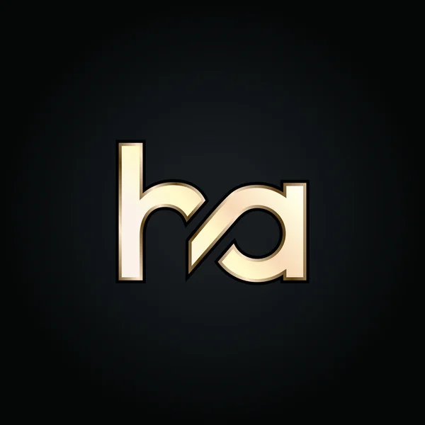H and A Letters Logo — ストックベクタ