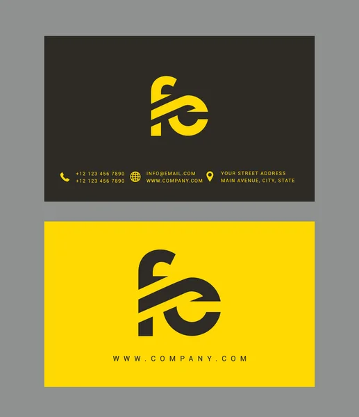 Logo litery E i F — Wektor stockowy