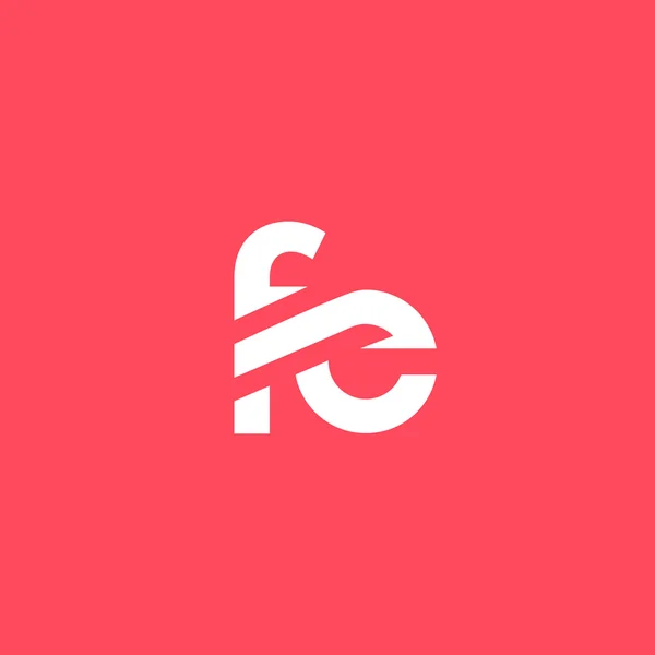 F and E Letters Logo — ストックベクタ