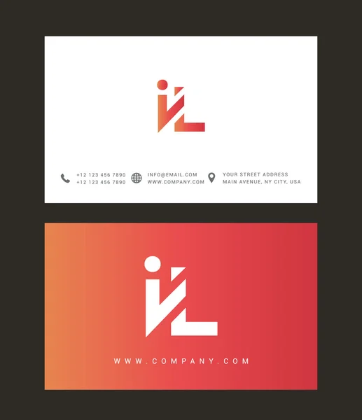 I and L Letters Logo — Stock vektor