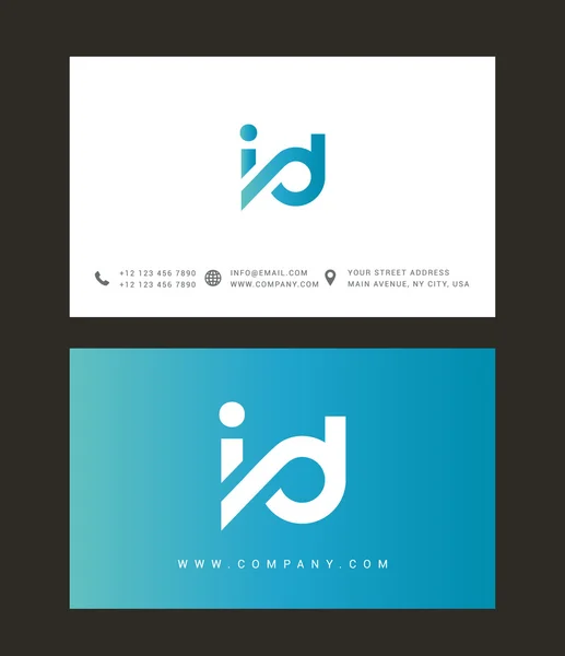 I and D Letters Logo — Stock vektor