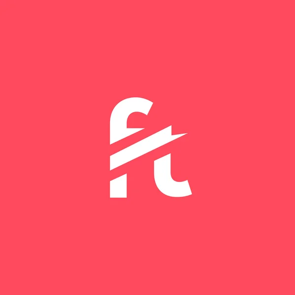 F 和 T 字母徽标 — 图库矢量图片