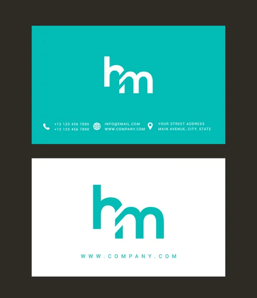 H e M Cartas Logo — Vetor de Stock