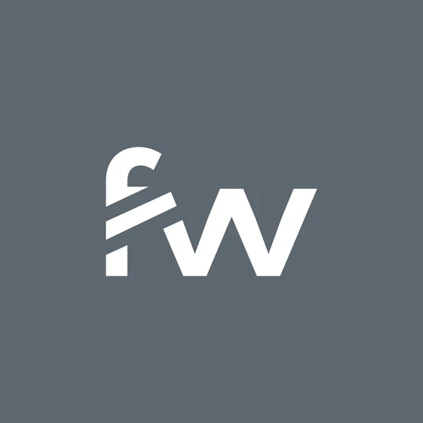 F und w Buchstaben Logo — Stockvektor