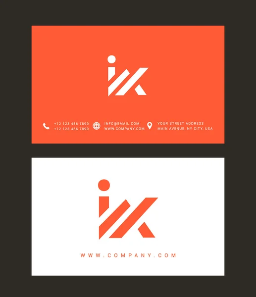I and X Letters Logo — Stock vektor
