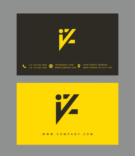 Logotipo de letras I e Z — Vetor de Stock