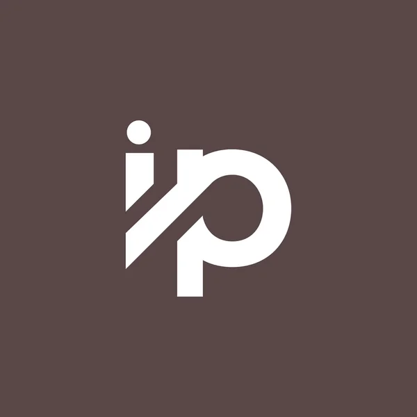 I i P litery Logo — Wektor stockowy