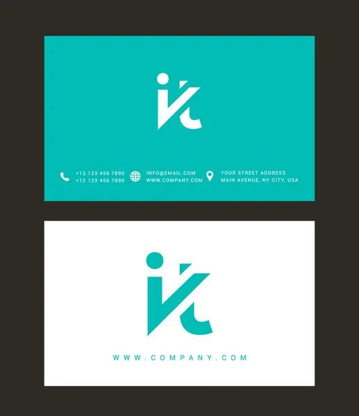 I and T Letters Logo — Stock vektor