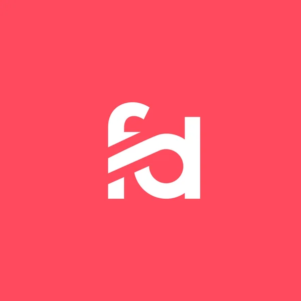 Logotipo das letras F e D — Vetor de Stock