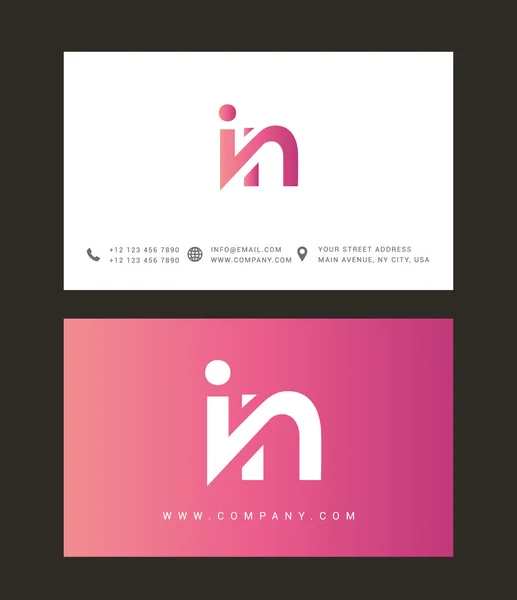 Logo des lettres I et N — Image vectorielle