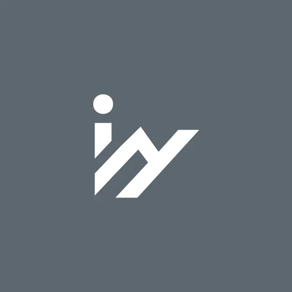 Ik en Y Letters Logo — Stockvector