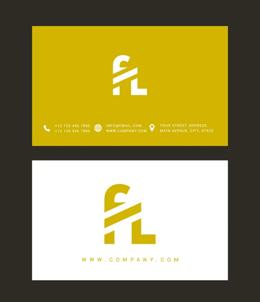 F and L Letters Logo — Stock Vector