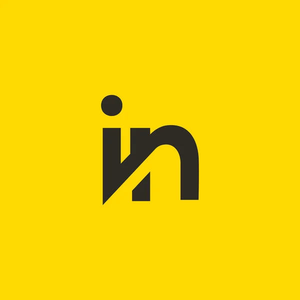I and N Letters Logo — Stockový vektor
