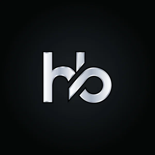 H en B brieven Logo — Stockvector