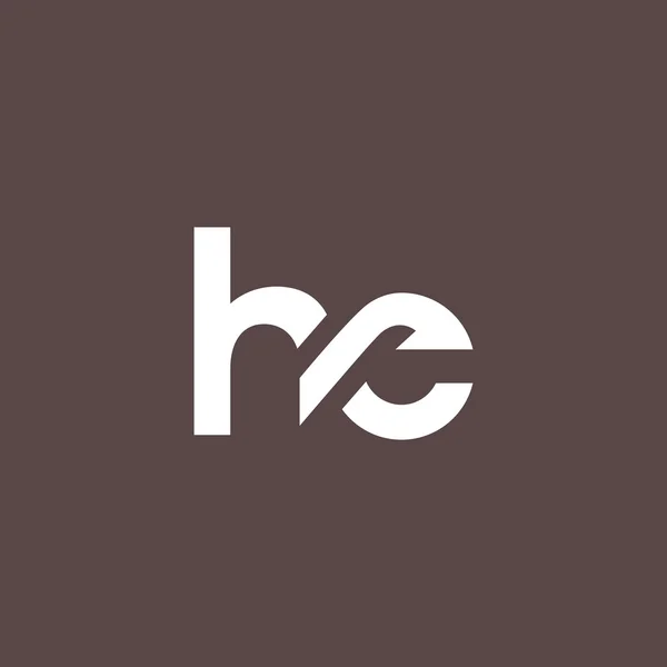 H and E Letters Logo — Stock vektor