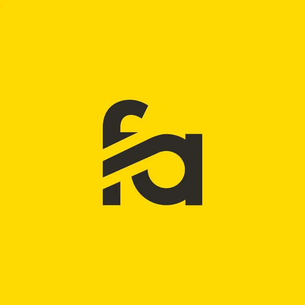 Logotipo de letras F e A — Vetor de Stock