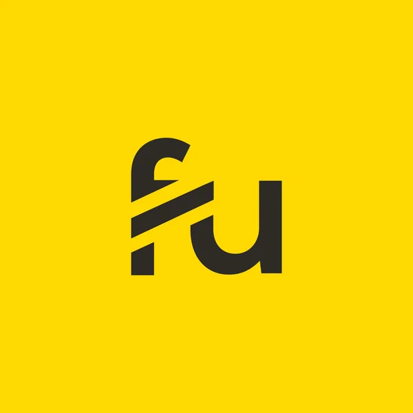 F and U Letters Logo — Διανυσματικό Αρχείο