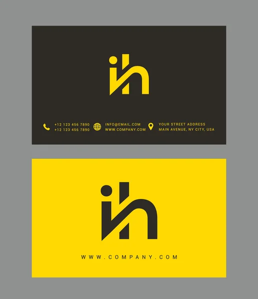 Ik andh Letters Logo — Stockvector