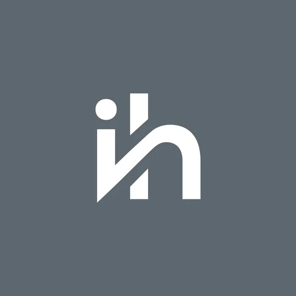 Ben ve H harfleri Logo — Stok Vektör