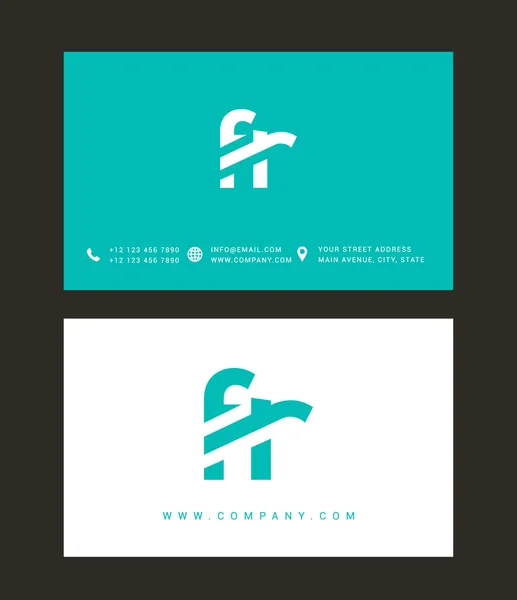 F i R listów Logo — Wektor stockowy