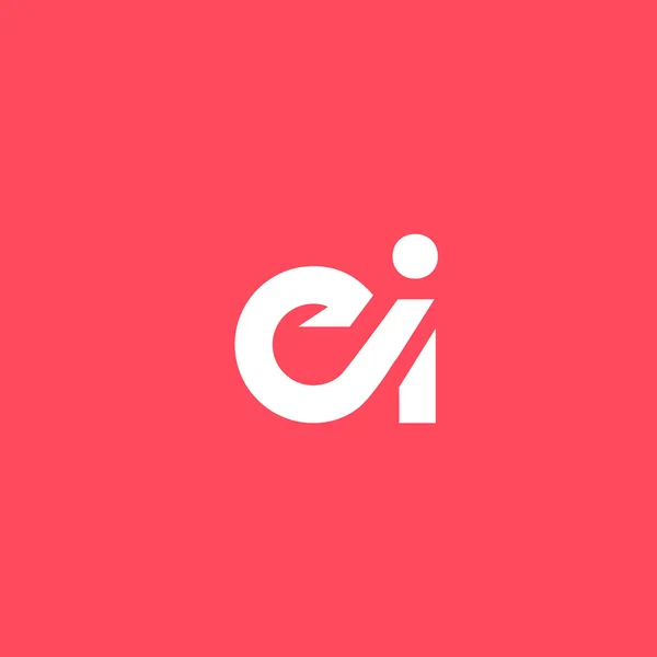E and I Letters Logo — Stockový vektor