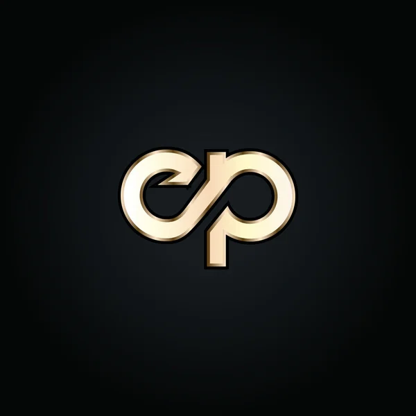 E és P betűk logó — Stock Vector