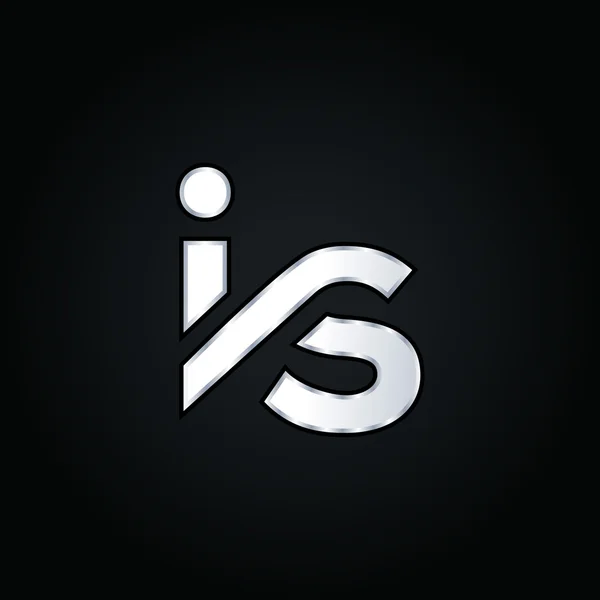Ik en S Letters Logo — Stockvector