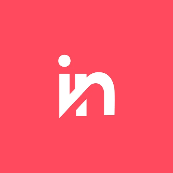 I and N Letters Logo — Stockový vektor