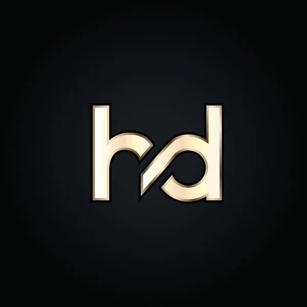 Logo delle lettere H e D — Vettoriale Stock