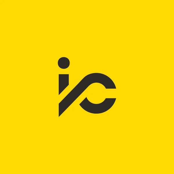 Ik en C Letters Logo — Stockvector