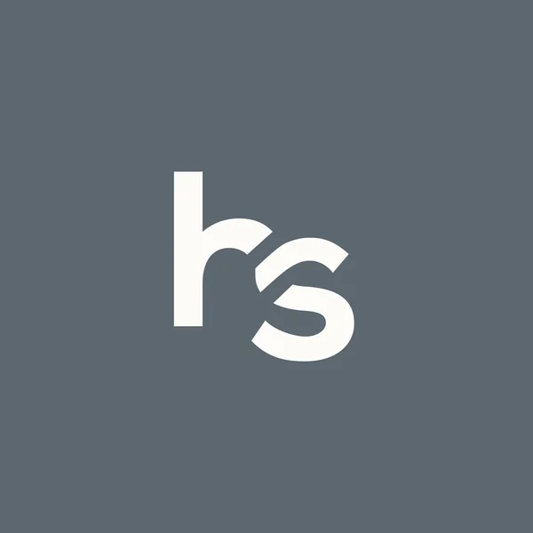 H e S letras logotipo — Vetor de Stock