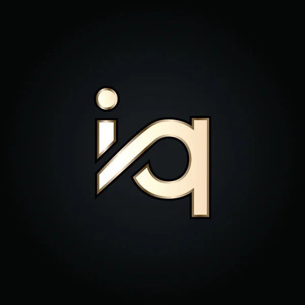 I and Q Letters Logo — Διανυσματικό Αρχείο