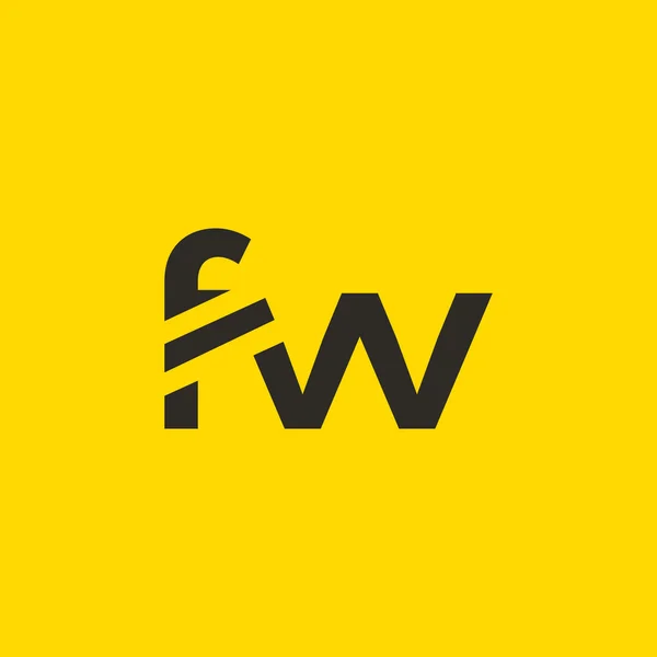 Logo des lettres F et W — Image vectorielle