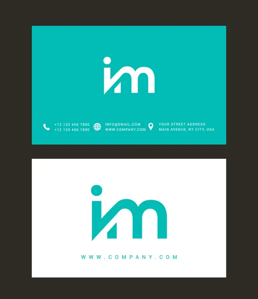 I and M Letters Logo — Stock vektor