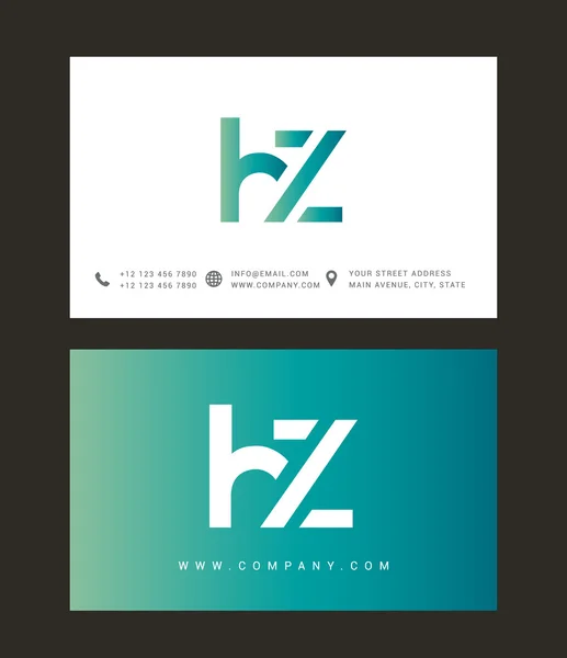 H and Z Letters Logo — Stock Vector